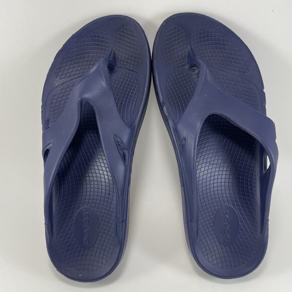 Oofos Ooriginal Flop Flops Mens Size 11, Womens 13 Blue Comfort Recovery Sandal - Picture 5 of 9
